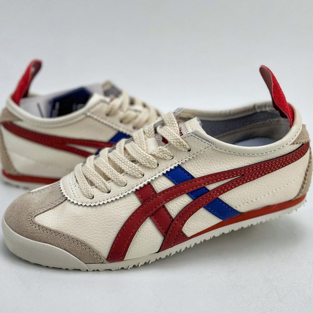 Men's Onitsuka Tiger Mexico 66 Sneakers Cream & Red
